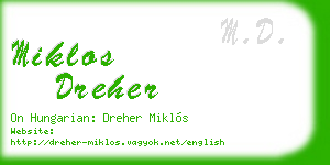miklos dreher business card